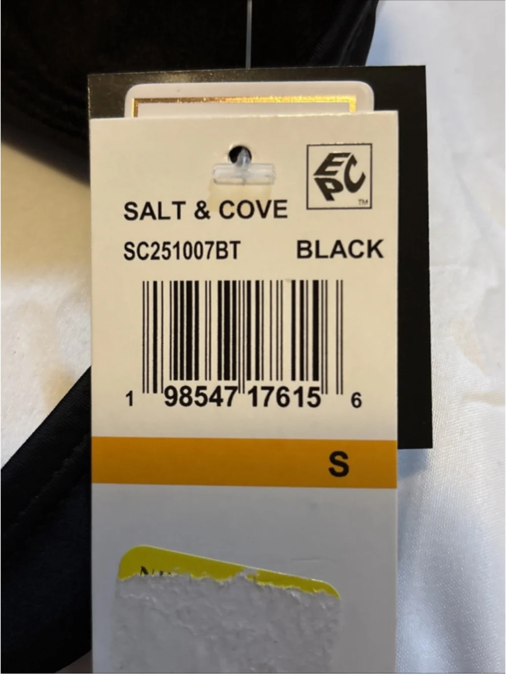 salt + Cove Juniors Center-Ruched V-Neck Bikini Top Black Small